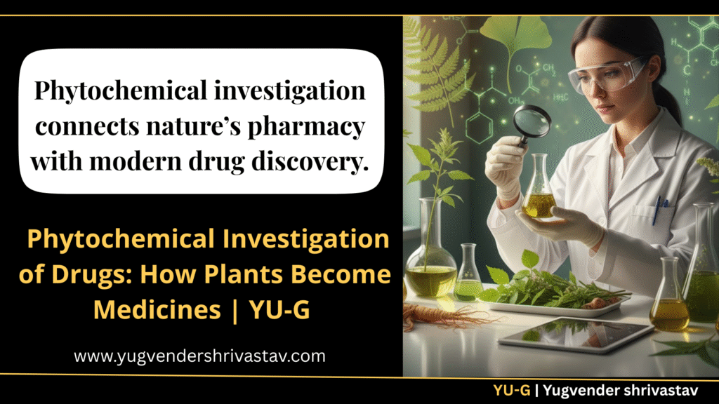 🌿 Phytochemical Investigation of Drugs: How Plants Become Medicines | YU-G